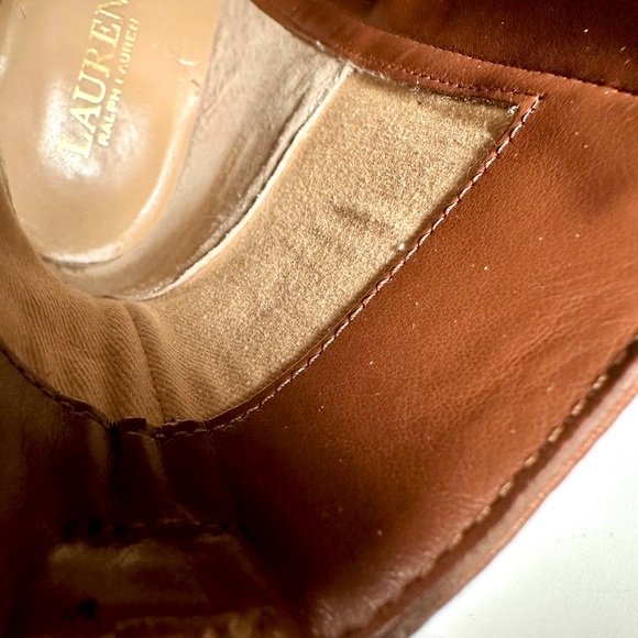 Lauren Ralph Lauren Briele Brown Leather Boots US 9.5 B - Picture 15 of 16